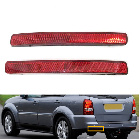 Pair Rear Bumper Reflector for Ssangyong REXTON 2006-2017 KYRON 2007-2011