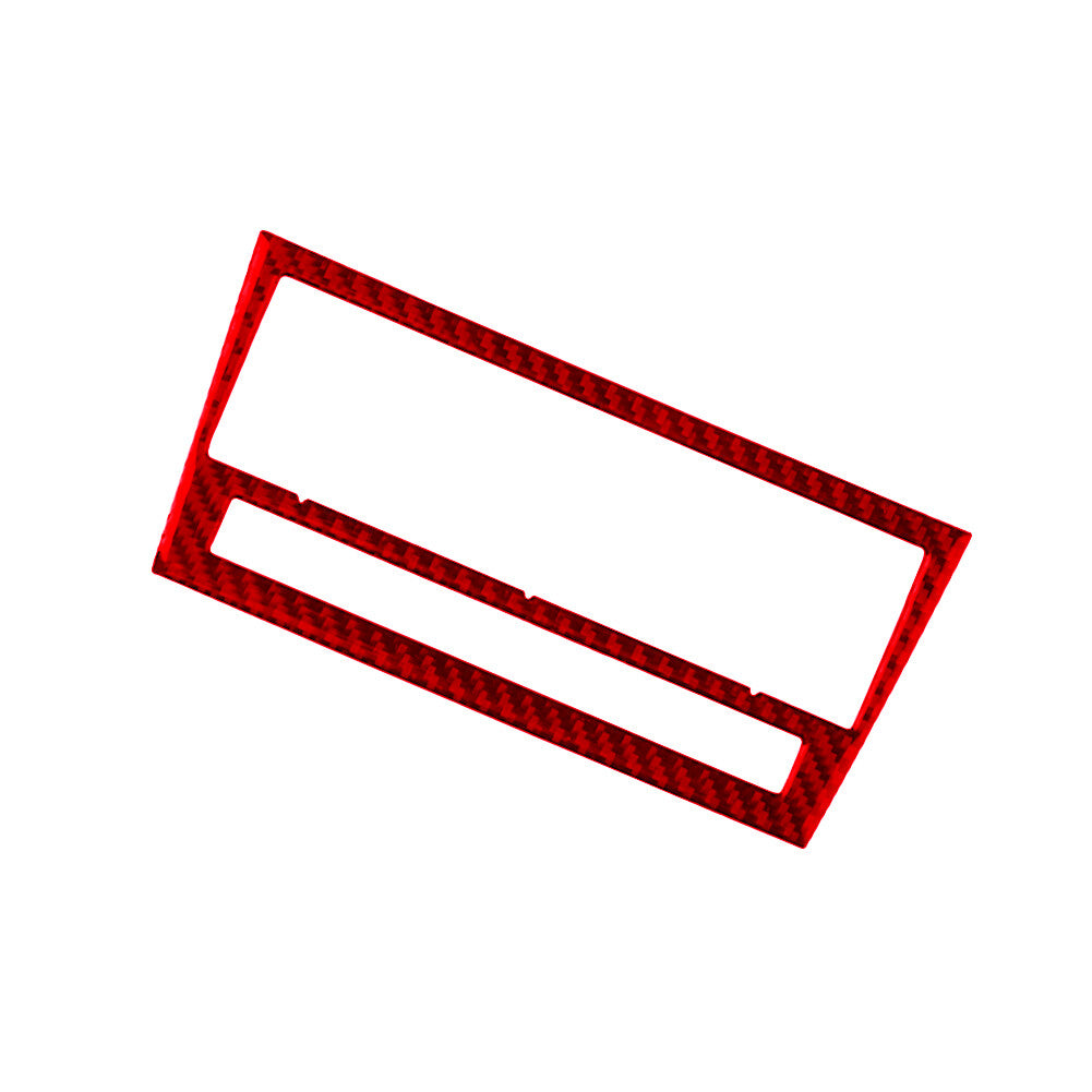 Red Carbon Fiber CD Player Frame Panel Trim Cover for Audi for A4 S4 2005-2008