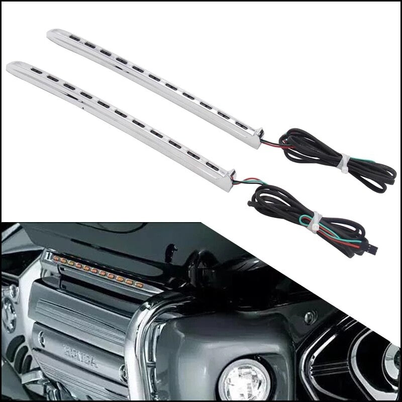 Fit for Honda GoldWing 1800 GL 1800 2001-2010 Chrome LED Running Fairing Lights