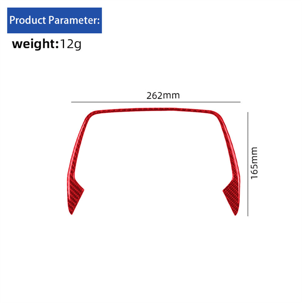 Red Carbon Fiber 8inch Screen Navigation Upper Trim for Chevrolet Camaro 2016-23