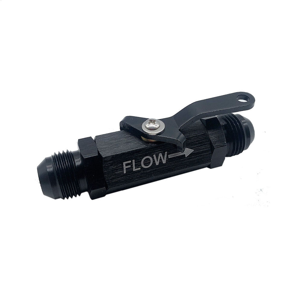 8AN AN8 Shut Off Valve Fitting Black Universal Aluminum