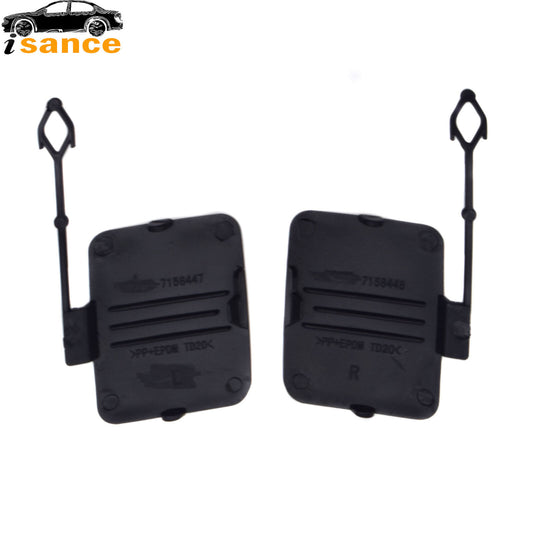 Suitable for BMW E70 X5 2007 - 10 New Double Black Rear Left Tow Hook Hole Cover 2x