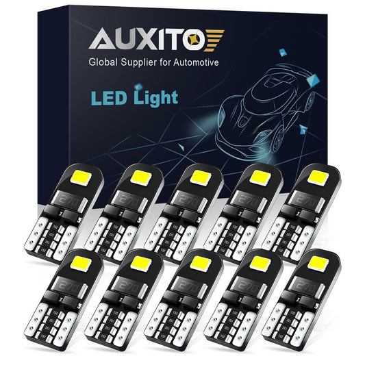 CANBUS 10-pack White 6000K T10 2825 2835 SMD LED Indoor Door Bulbs - 168 194