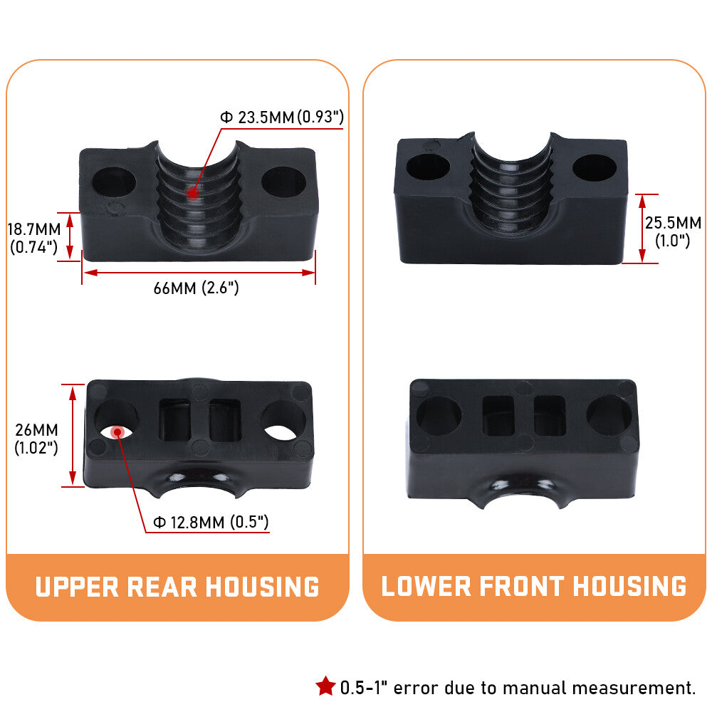 For 05-14 Arctic Cat 250 300 400 ATV Upper Lower Housing Mounting Block Kit