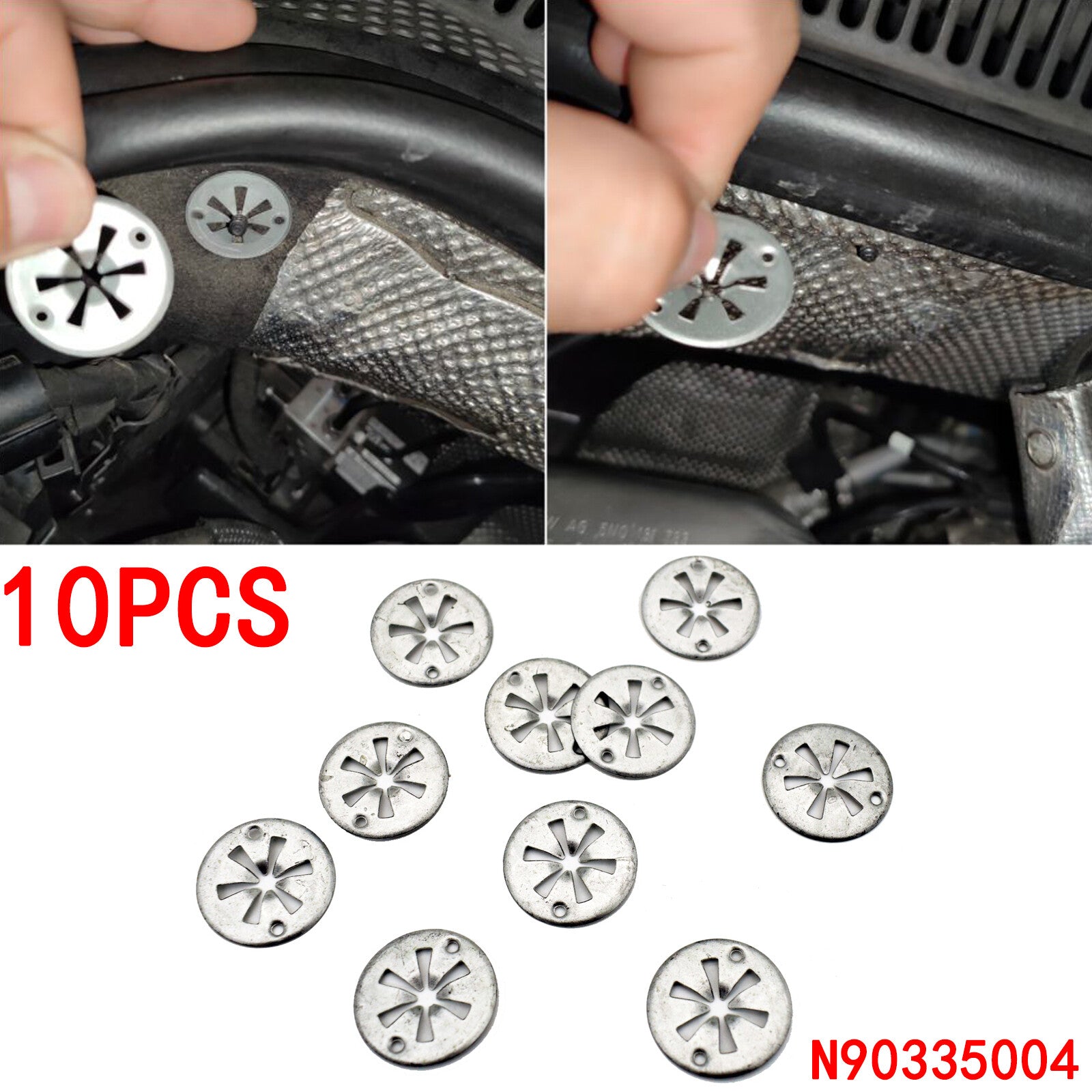 10 x clamping washers heat protection plate engine compartment mat clip retaining clip for VW for Audi