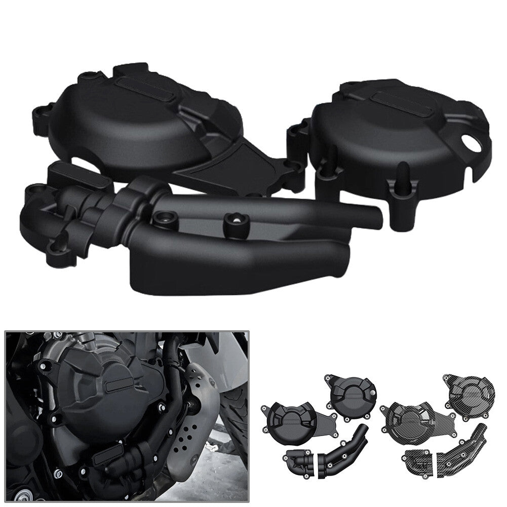 Motorcycle Engine Cover for Yamaha MT-07 XSR700 FZ-07 MT07 Tracer 2014-24 Black