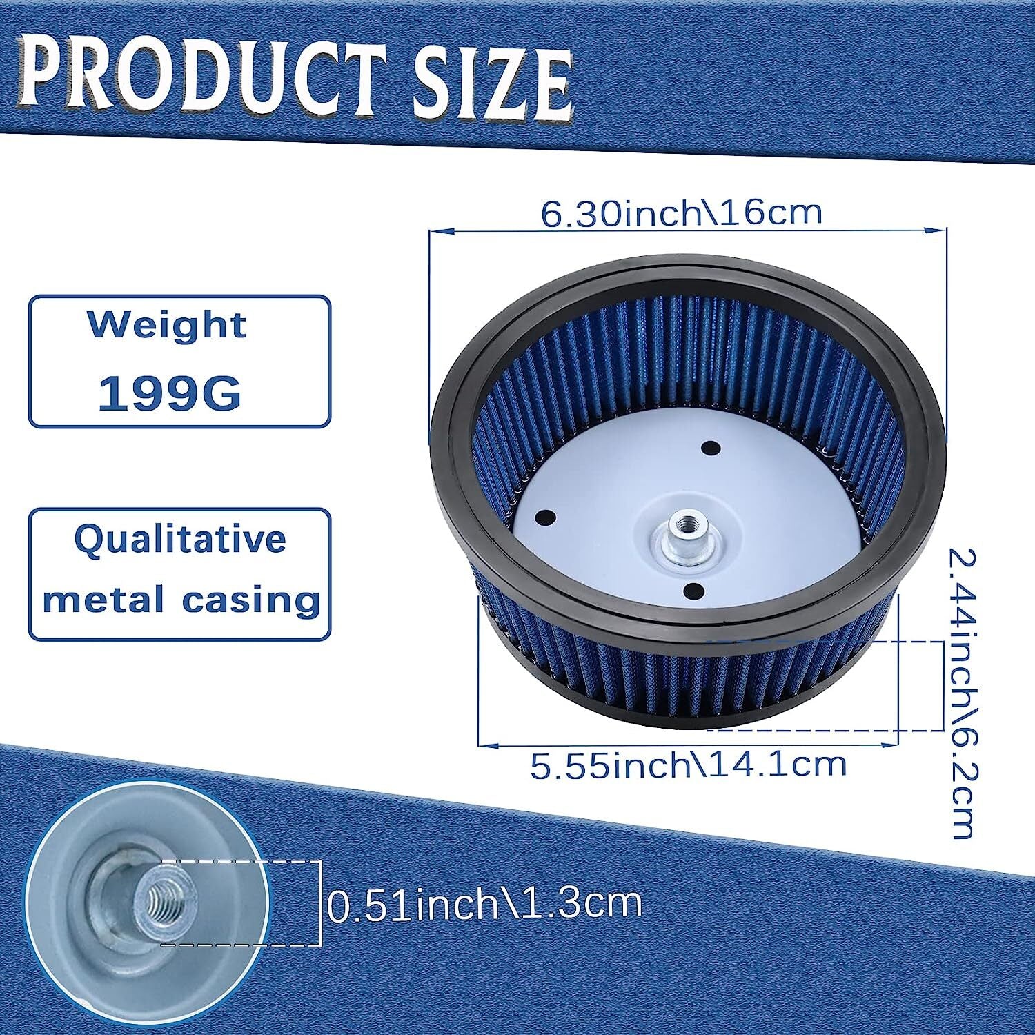 HD-0800 Air Filter for Harley 29442-99A 29442-99B 29442-99C 29442-99D 29442-99C