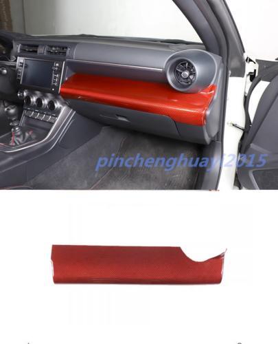 Red carbon fiber passenger side dashboard panel cover trim for GR86/BRZ 2022-2023