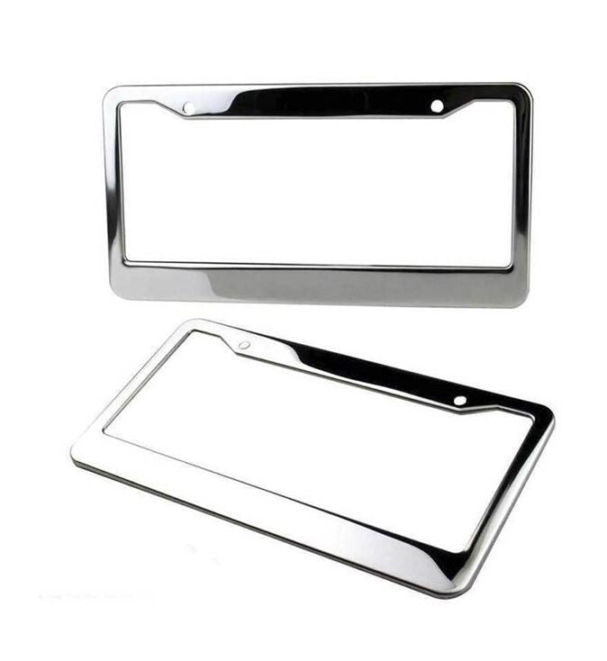 2-piece car license plate frame cover cap rear boot trunk chrome plating for Chevrolet