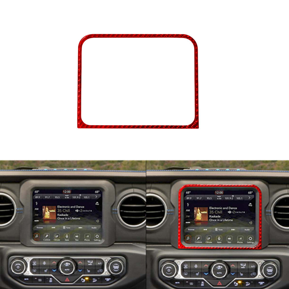 Red Carbon Fiber 8.4 Touch Screen for Jeep for Wrangler JL 2018 + Gladiator 2020 +