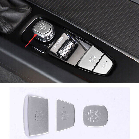 for Volvo S90 2017-22 Silver Console Gear Shift Box Button Switch Cover Trim3