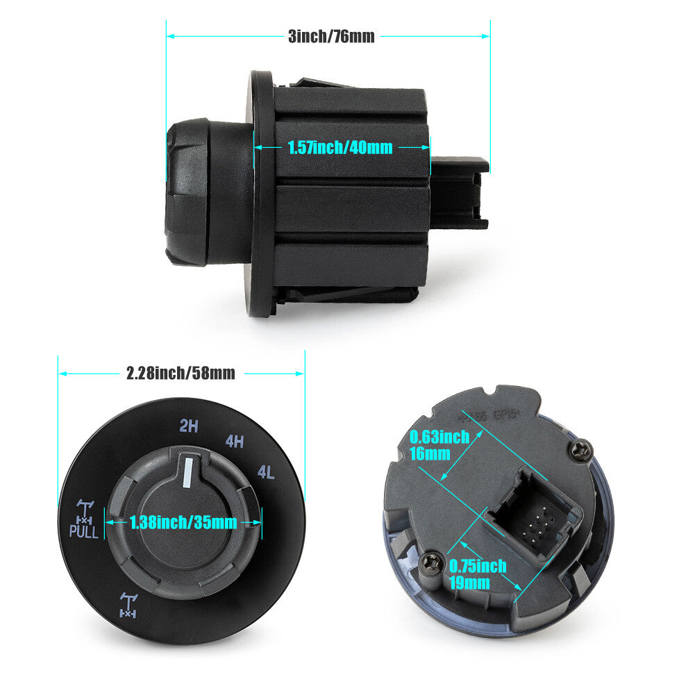 4x4 4WD Control E-Locker Cover Switch Knob for 2009-14 for Ford F150 AL3Z14B166BA