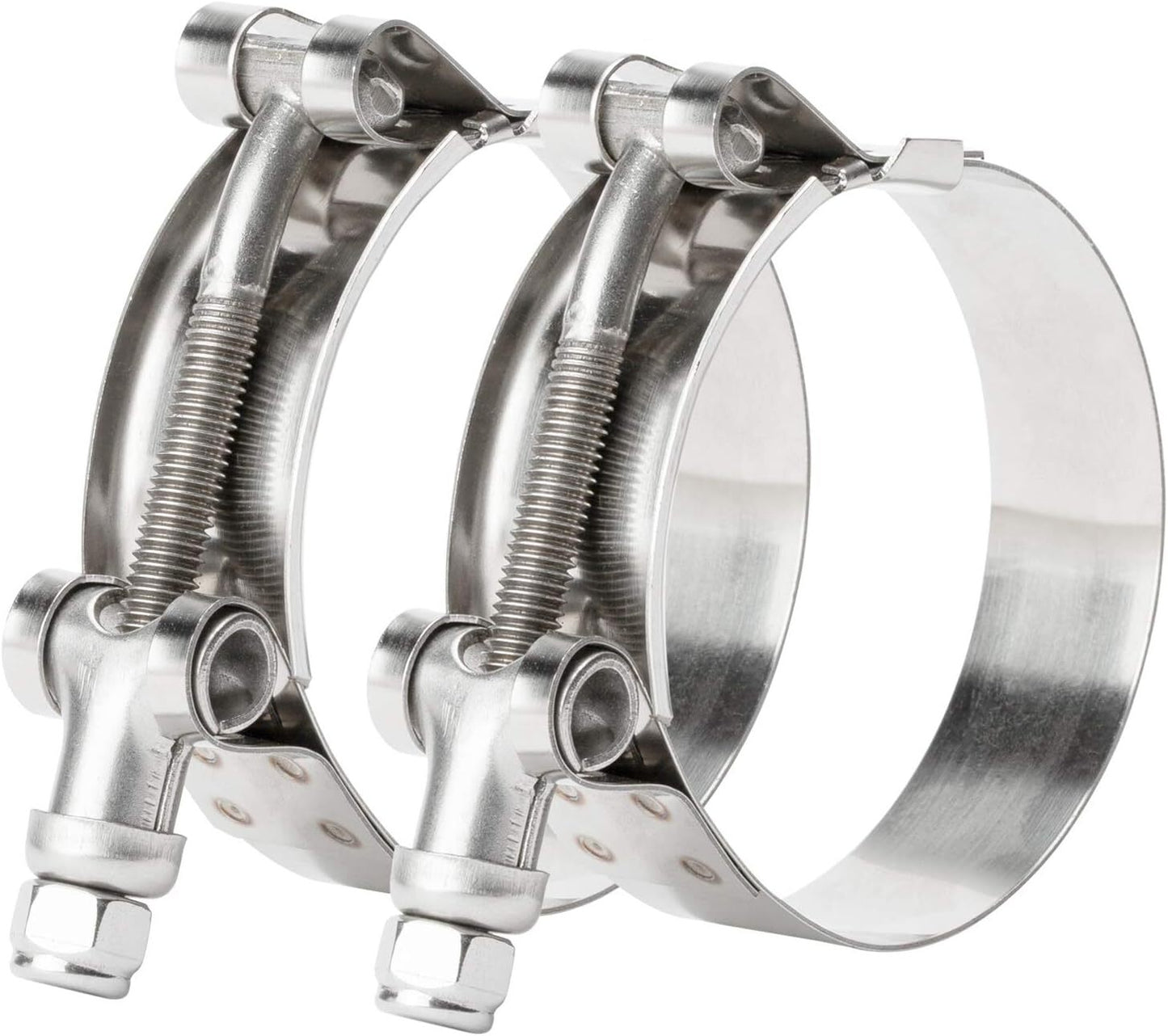 3-inch stainless steel T-bolt hose clamp, range 77-87 mm, suitable for 3-inch hoses.