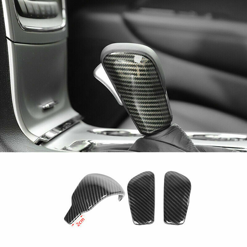 for Jeep Grand Cherokee 2017-2020 Carbon Look Console Gear Shift Knob Cover Trim