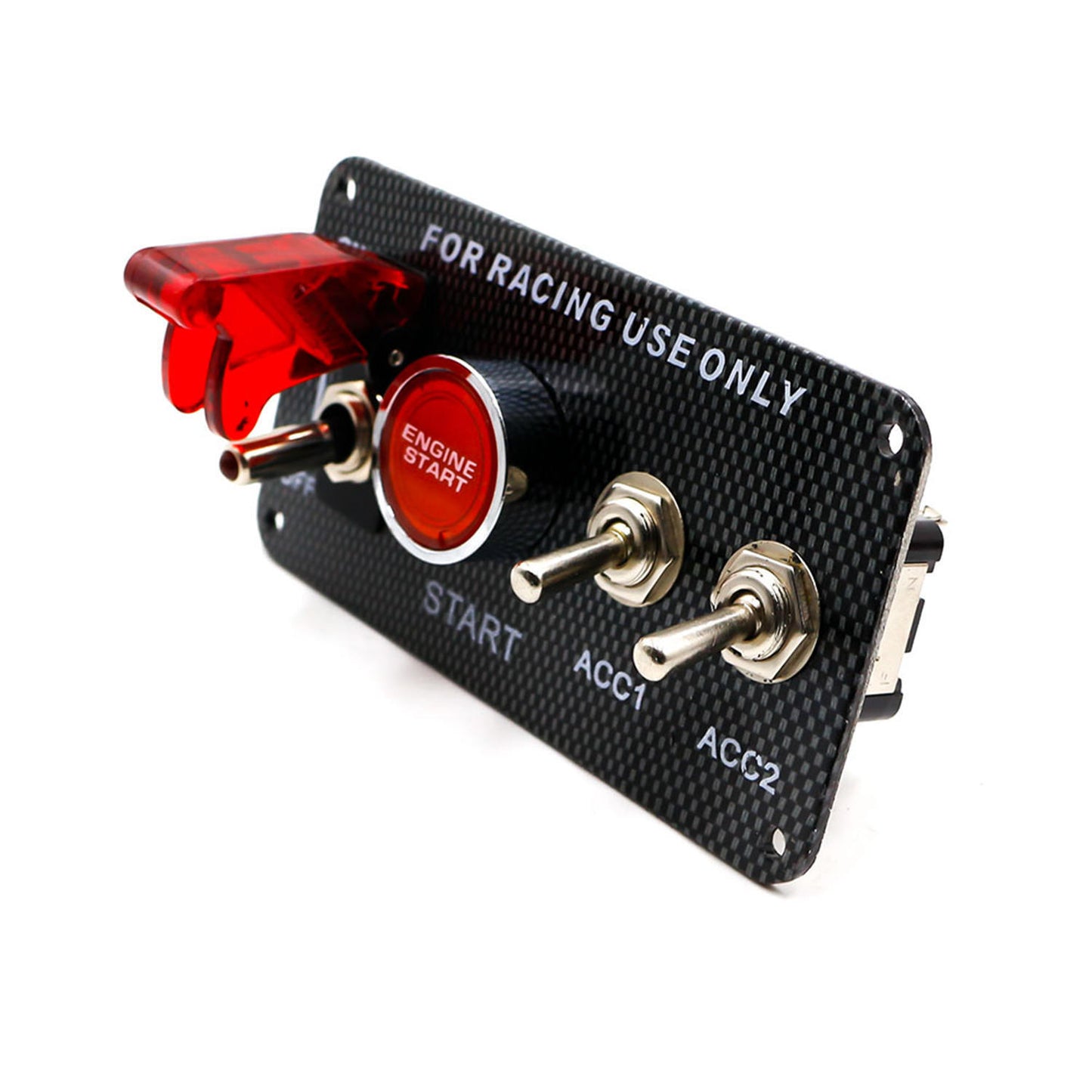Racing Car Ignition Switch Engine Start Push Button LED Toggle Panel ES05 12v