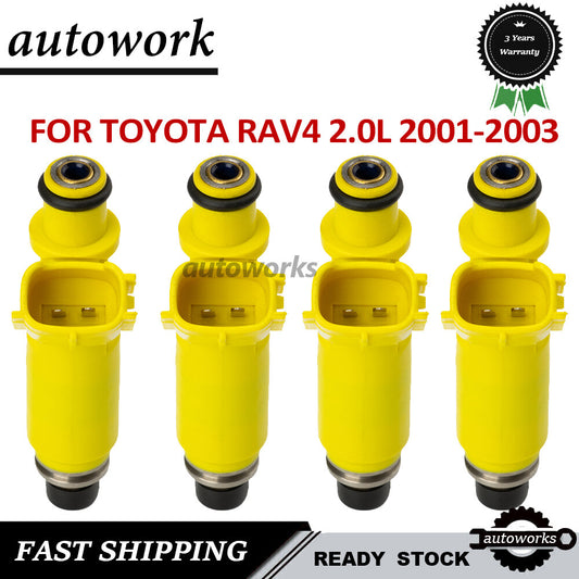4X Fuel Injectors Flow Matched 23250-28050 2001-2003 Fit for Toyota RAV4 2.0L