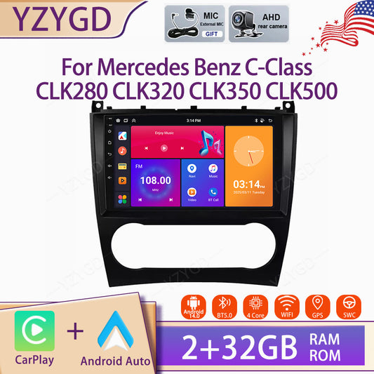 Car Radio CarPlay for Mercedes for Benz C-Class CLK280 CLK320 CLK350 CLK500 GPS Navi