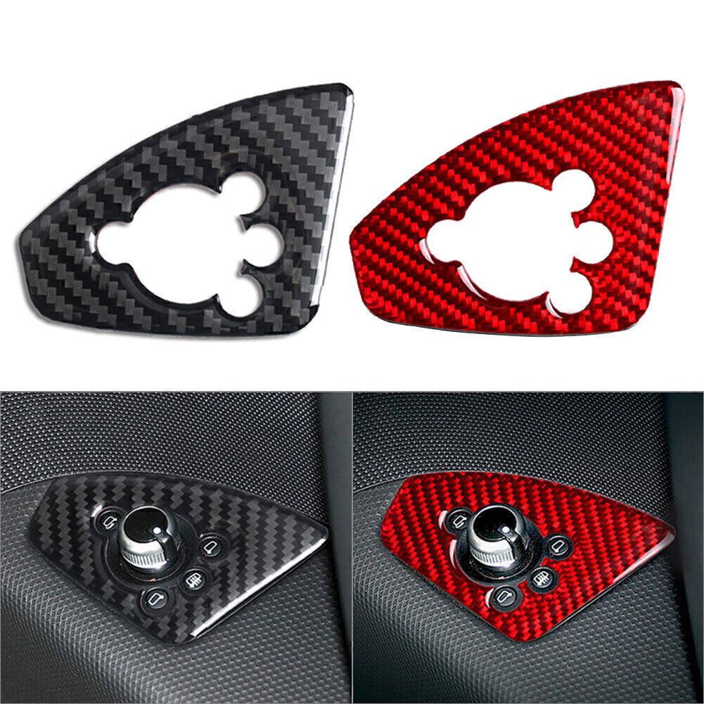 Fit for Audi TT TTRS 2008-14 Carbon Fiber Interior Door Lock Button Cover Trim