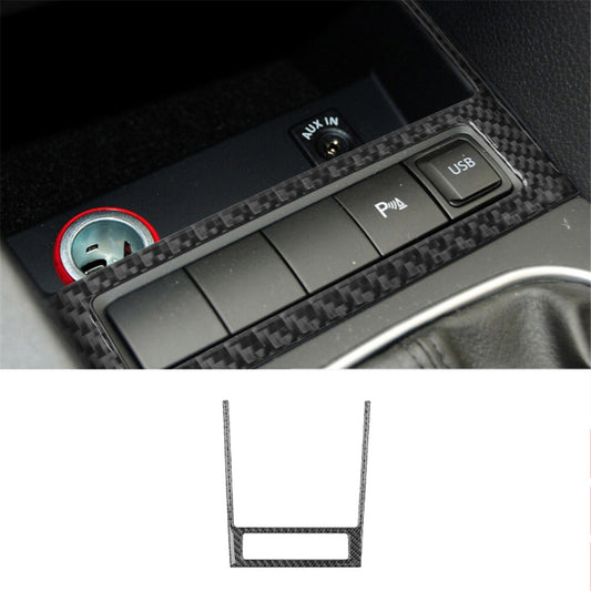 Carbon Fiber Floor Console Storage Cover Trim for Volkswagen for Jetta Sedan 2011-14