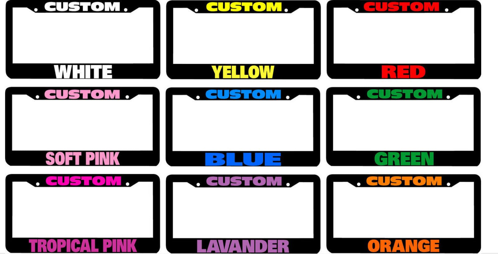 1 piece car license plate frame cover rear boot, 1 custom color for Audi