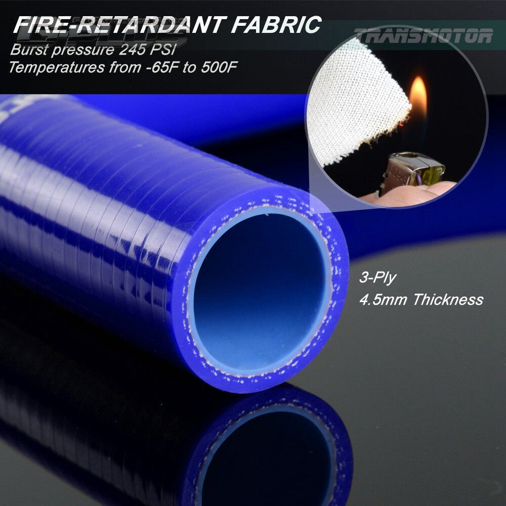 new 57mm-63mm direct-drive gearbox silicone turbine coupler hose, blue.