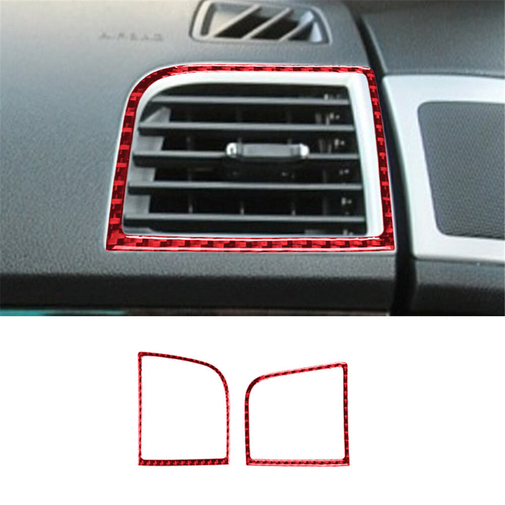 2X Carbon Fiber Side Vent Panel Frame Trim Cover for Ford Explorer 2011-2014 Red