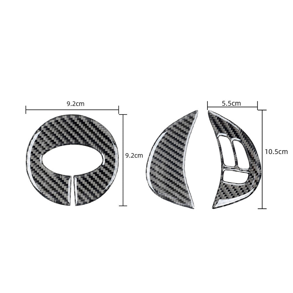 Carbon Fiber Steering Wheel Buttons Trim for Subaru Forester 2009-2013 Type B