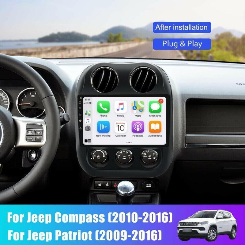 Car Android Stereo Radio GPS WiFi CarPlay 2+32GB for Jeep Compass Patriot 10-16