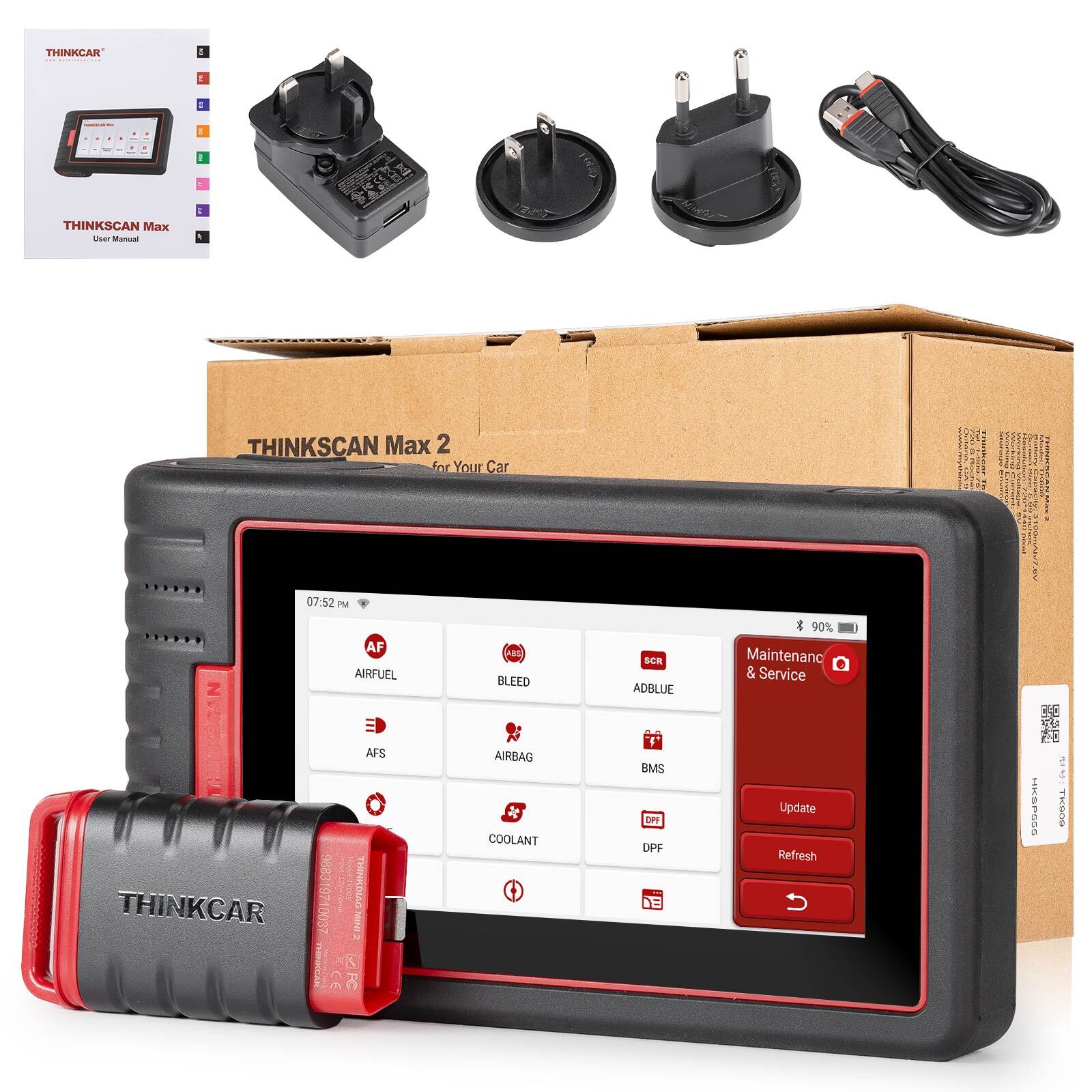 THINKCAR ThinkScan Max 2 Diagnostic Scanner CANFD Protocol AutoAuth For FCA SGW