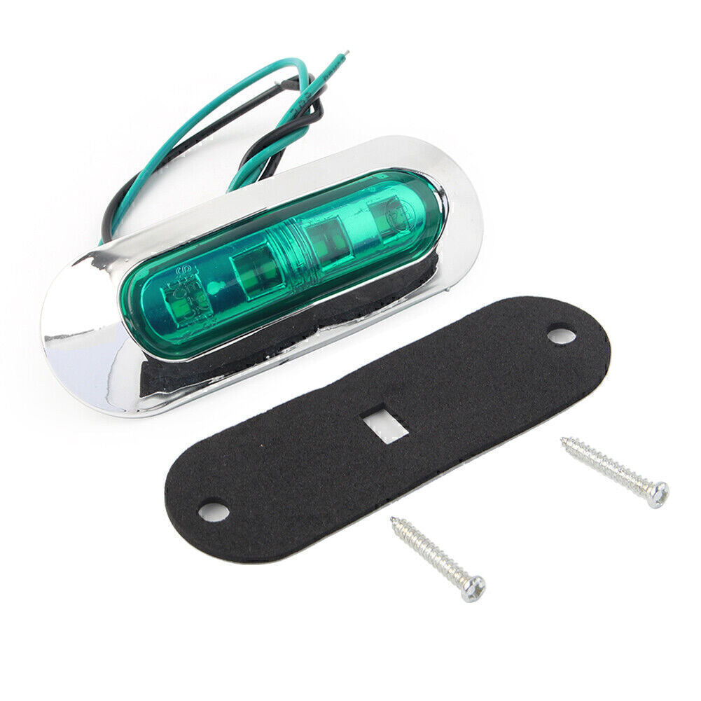 10 LED Side Clearance Marker Lights for Cars, Trucks, Trailers, Pickups 12V 24V Green