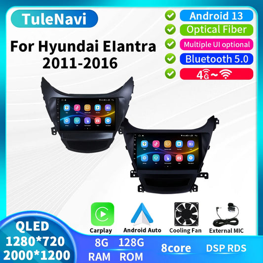 for Hyundai for Elantra Avante I35 2011-2016 Carplay Car Radio GPS Multimedia Screen