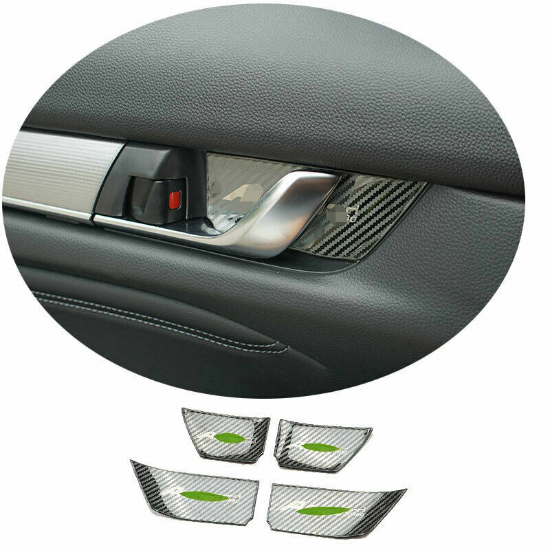 Interior Door Bowl Cover Trim Carbon Fiber Steel for Honda Accord 10th 2018-2020
