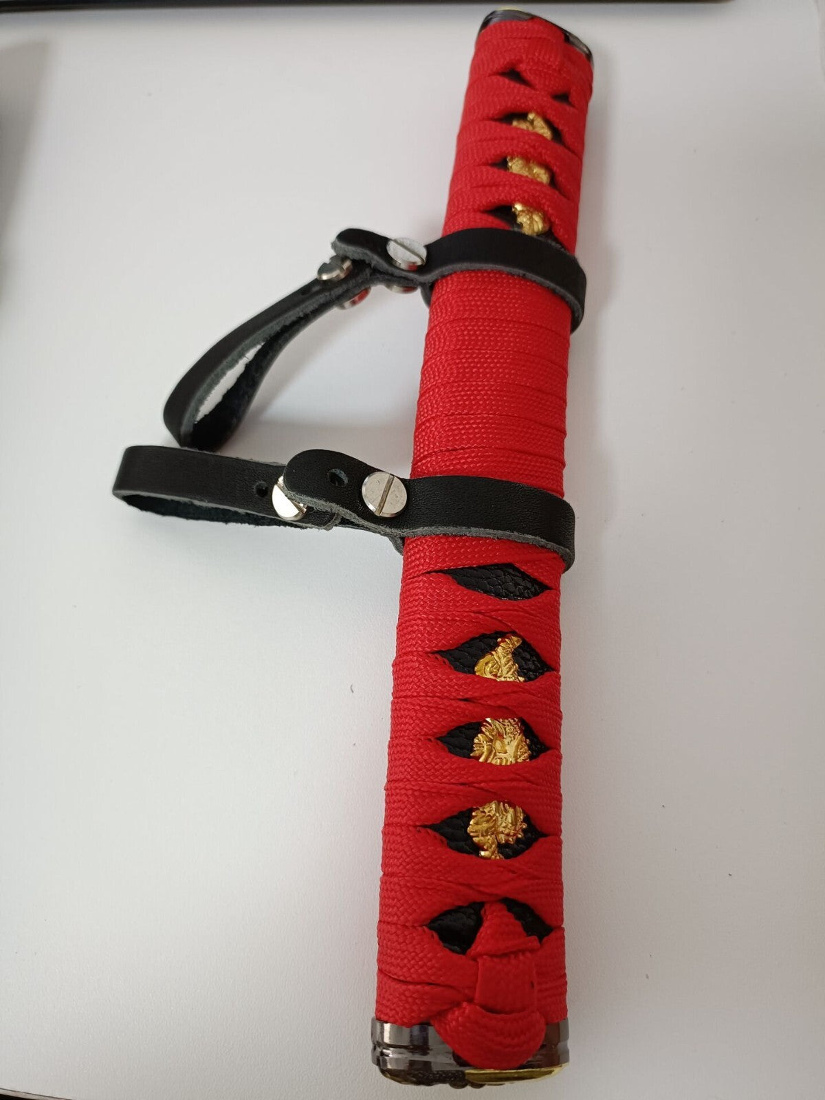 Samurai Sword Gear Shift Knob Shifter Katana Warrior Knife Handle Decoration Red