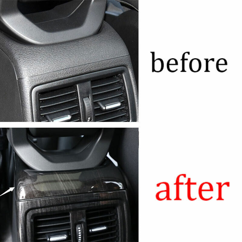 Black Wood Grain Central Console Armrest Box U Frame Trim for BMW X1 F48 2016-22