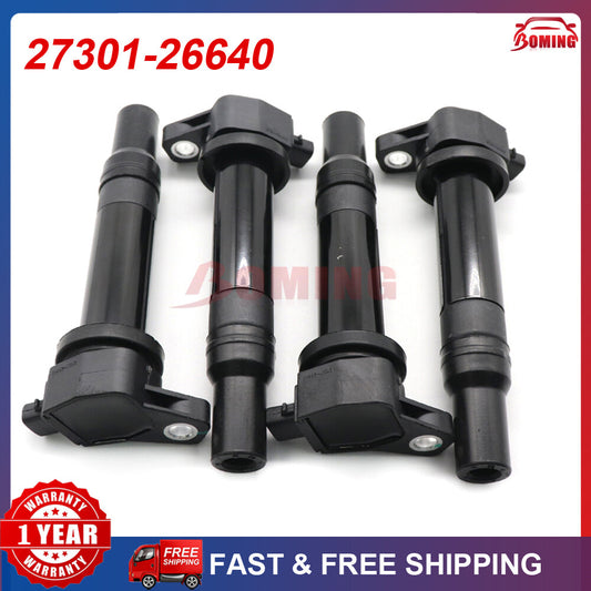 4 Brand New Ignition Coils 27301-26640, Suitable for Hyundai for Kia Rio 06-11 L4 1.6L UF-499