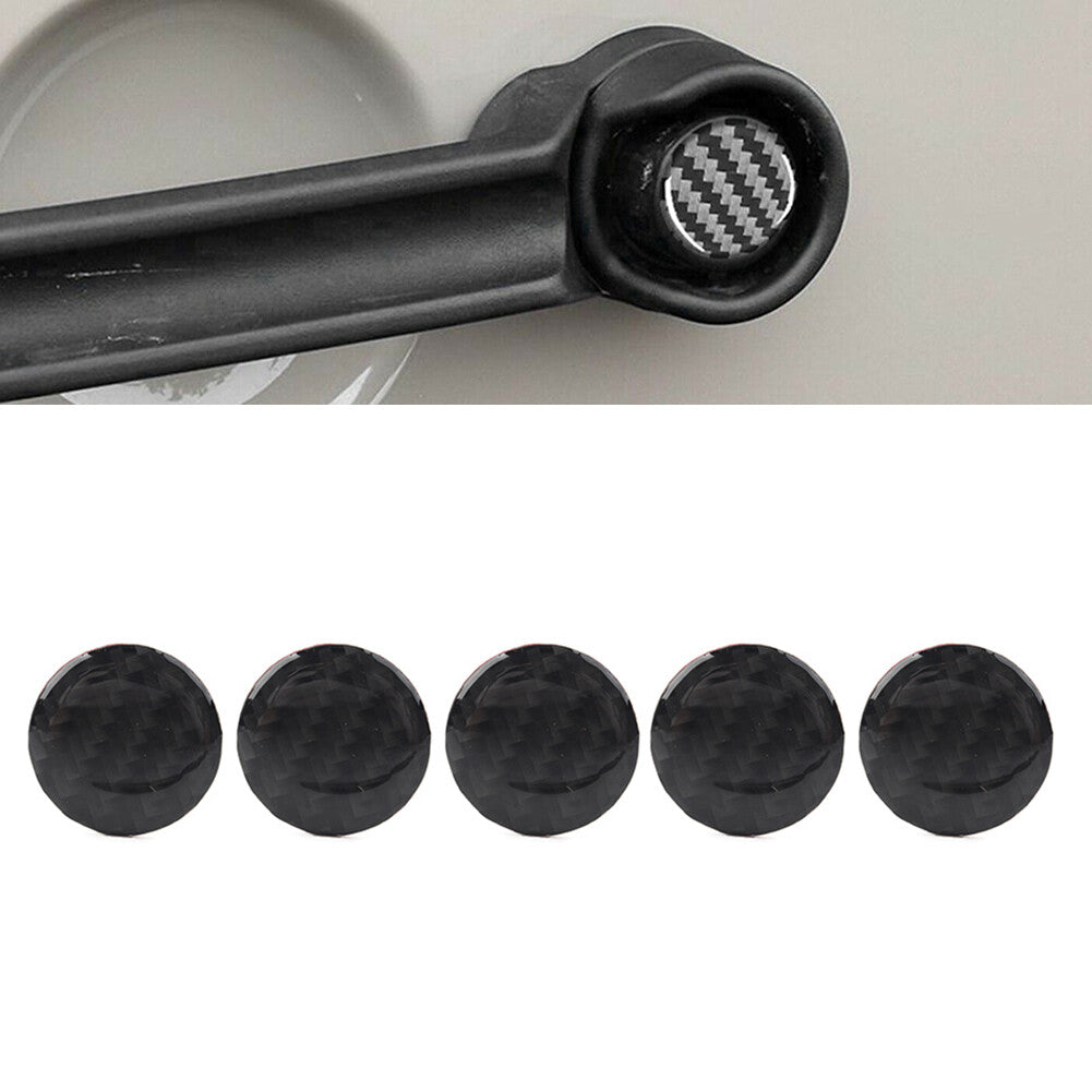5 Pcs Door Handle Push Button Knobs Cover Trim Fit for Jeep for Wrangler JK 2007-2017
