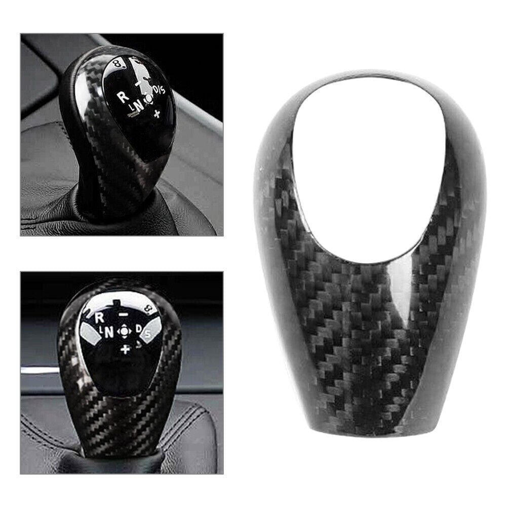 Gear Shift Knob Cover Trim Decor Carbon Fiber for Bmw M Series M3 M5 M6 Black