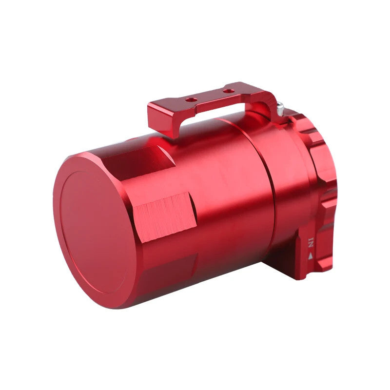 Red Car Aluminum Oil Catch Can Cylinder Baffled Engine Separator Tank Reservoir