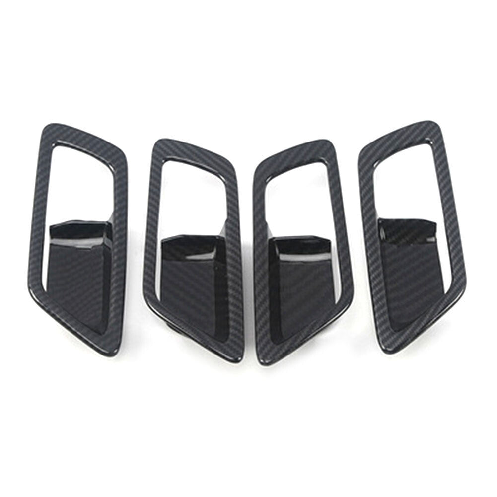 Fit for Toyota CHR C-HR 2016-2021 4PC Carbon Fiber Inner Door Handle Bowl Cover Trim