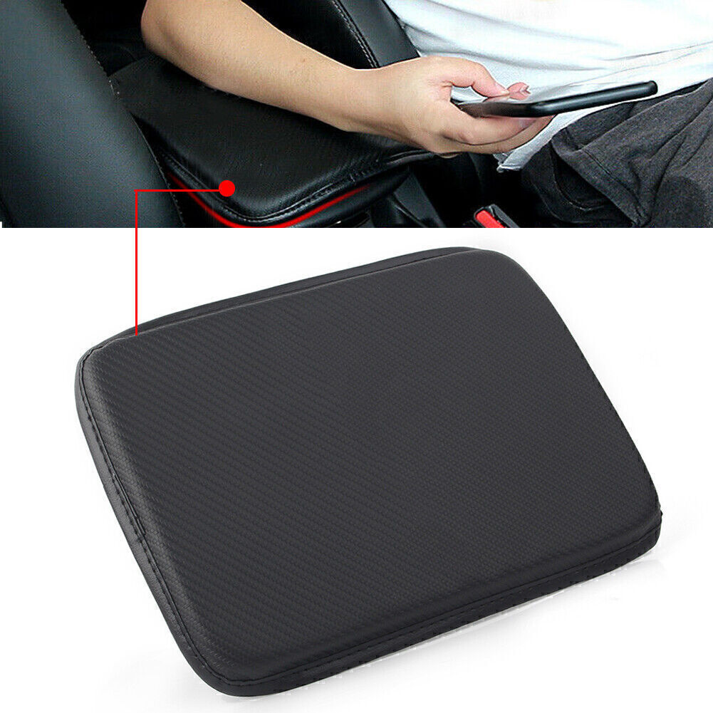 Center Console Armrest Cushion Pad Cover Mat Carbon Fiber for Universal Car