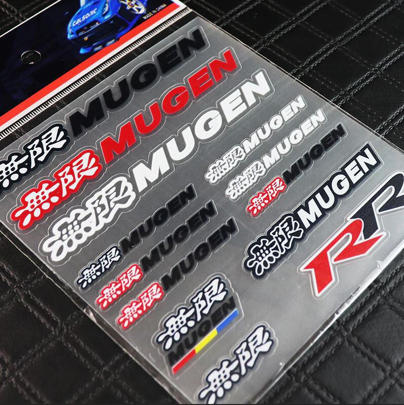 13-Piece Car Reflective Sticker Set, Badges, Decals, Vynil Mugen, for Subaru