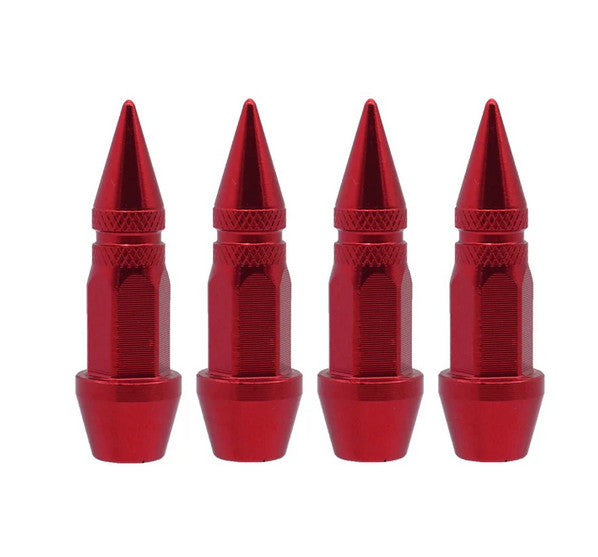 4-piece car tire valve cover rod air dust cover dustproof and rustproof red nail for Audi