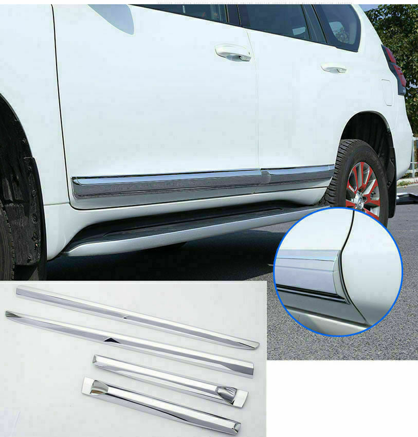 for Toyota for Land Cruiser Prado 2010-2021 Chrome Body Side Door Panel Cover Trim