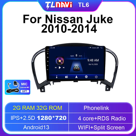 for Nissan Juke YF15 2010-2014 Car Radio Carplay GPS Multimedia Player Screen