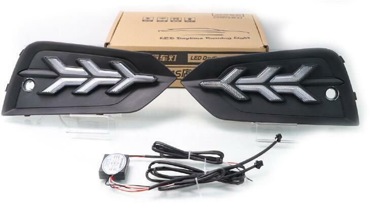 Pair 3 Color LED DRL Daytime running light package 2PCS for Volvo XC60 2018-2021
