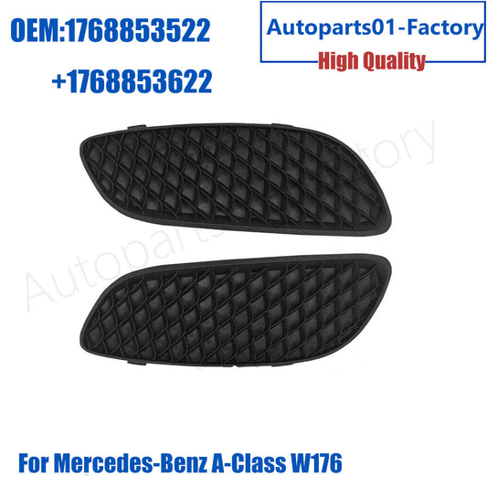 1Pair Front Left+Right Bumper Grille Cover for Mercedes-Benz W176 A-Class 13-18
