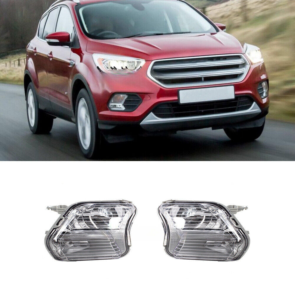 Right Front Fog Lights Turn Signal Lamp with Bulb for Ford Escape Kuga 2017-2019