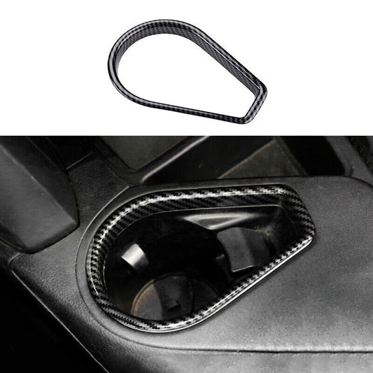 Carbon Fiber Inner Central Console Ashtray Frame Trim For 2016-2018 for Toyota RAV4