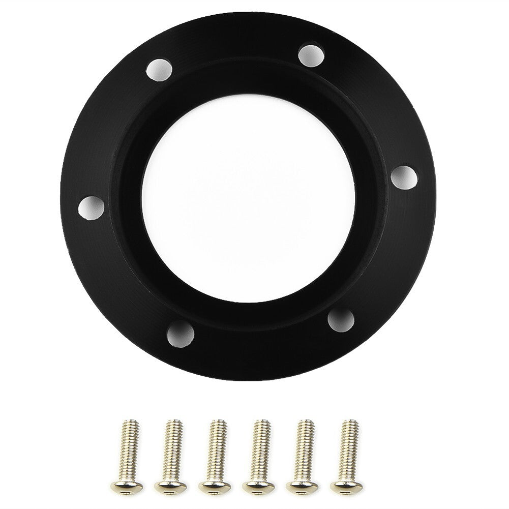 6 Bolts Racing Car Steering Wheel Horn ButtonBlack Center Ring For MOMO/NRG Kit