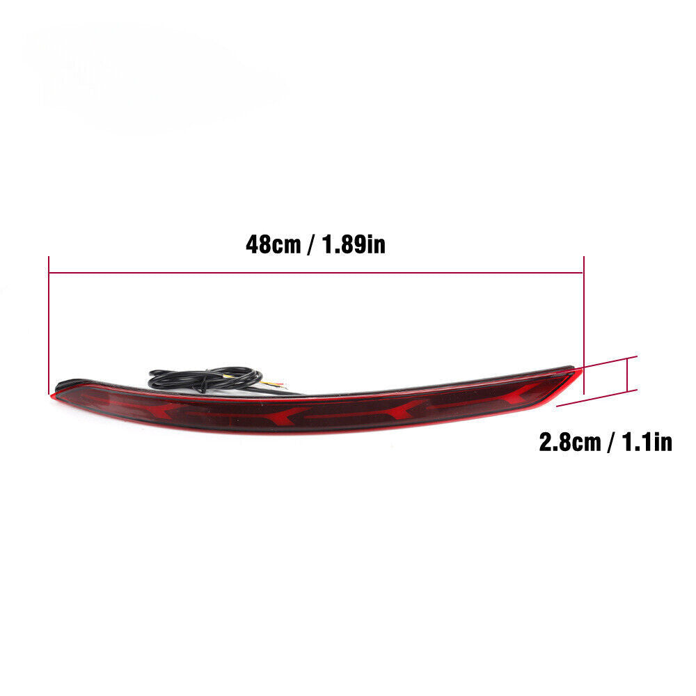 for Hyundai for Elantra 2016-2018 2019 2x LED Rear Bumper Reflector Brake Light Lamp